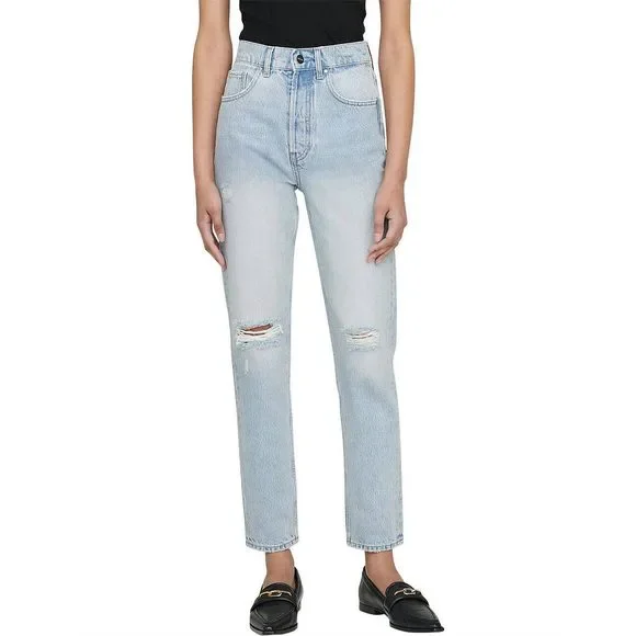 Anine Bing Sonya Jean Destructed Classic Blue, Size 28 (10) - Picture 2 of 10